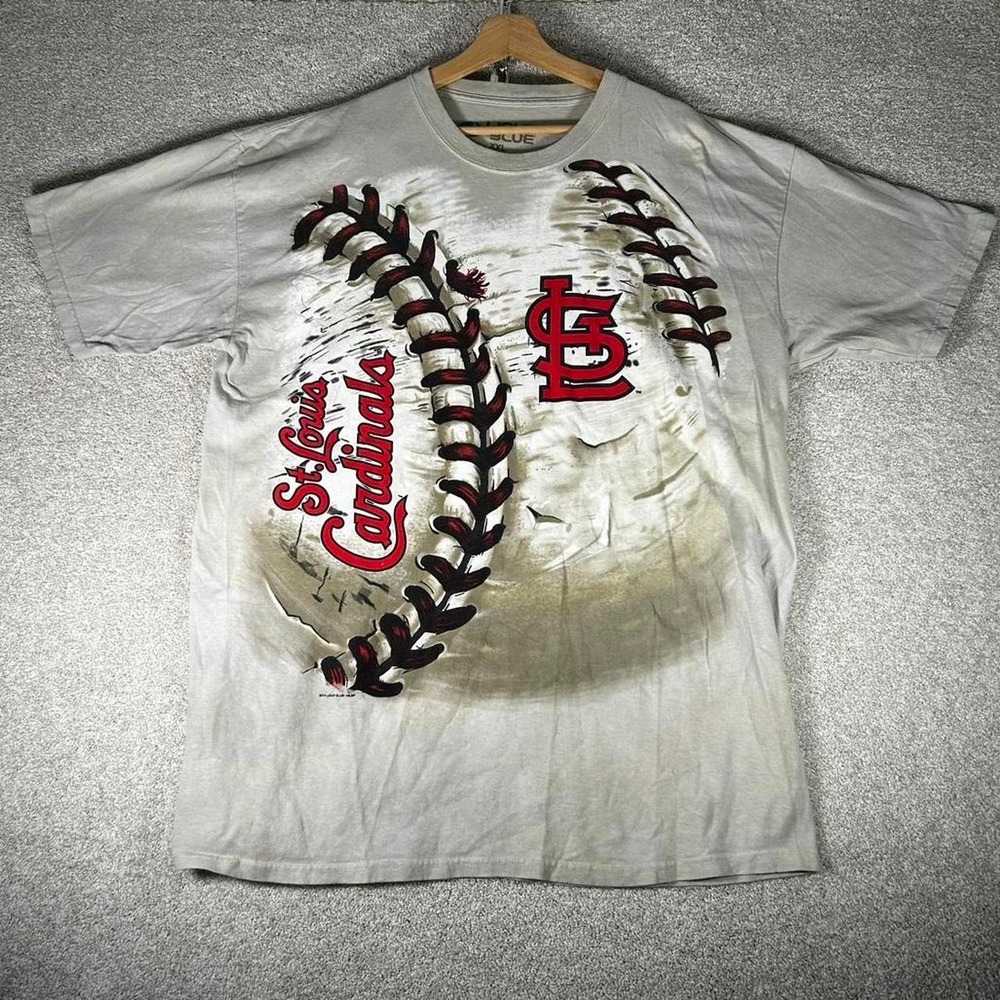 Men's Liquid Blue St Louis Cardinals baseball all over print t-shirt Size XXL